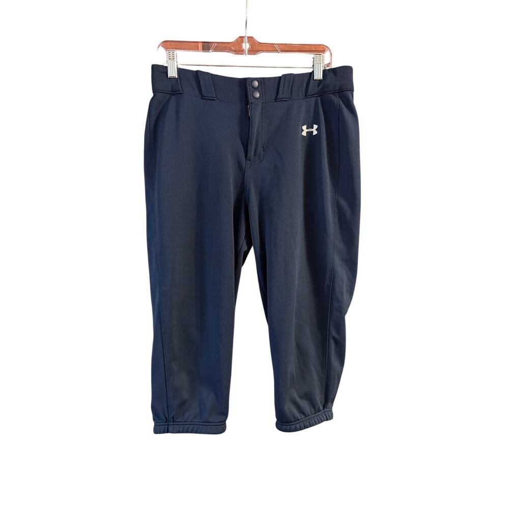 Under Armour UA Women's Navy Blue Softball Capri Knicker Pants Size Large LG L